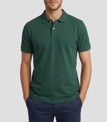 Playera tipo polo manga corta lisa Hombre