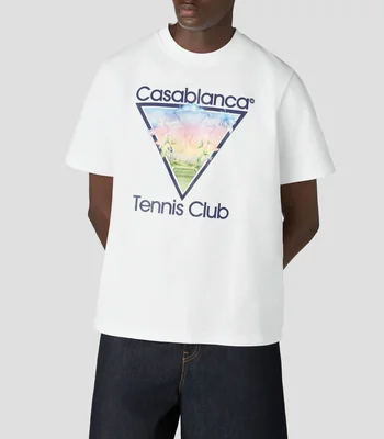Playera cuello redondo manga corta estampada Hombre