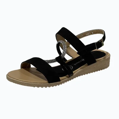 Lambers & Sheeps Sandalia Cuña y Plataforma Mujer negro Cod 145372-e