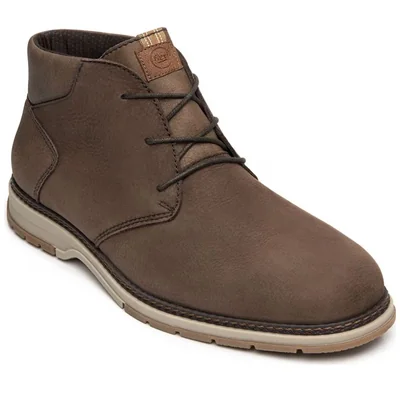 Bota Casual en Piel Flexi Café para Hombre