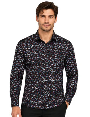 Camisa casual manga larga para hombre