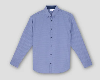 Camisa Casual de Algodón Lucky Star Classic Fit a Cuadros para Hombre