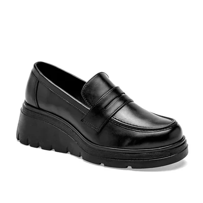 Green Love mocasín chunky para mujer negro cod 141542-E
