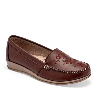 Gilardi zapato confort para mujer café cod 140431-E