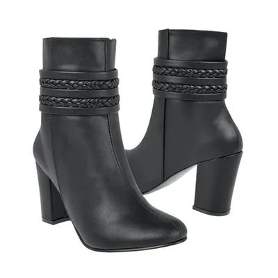 BOTINES STYLO MUJER 4380 SIMIPIEL NEGRO
