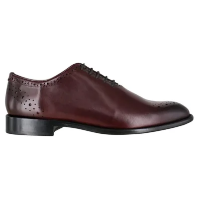 Zapato Vestir Hombre Carlo Ronaldi 1030 Becerro Vino Cuero