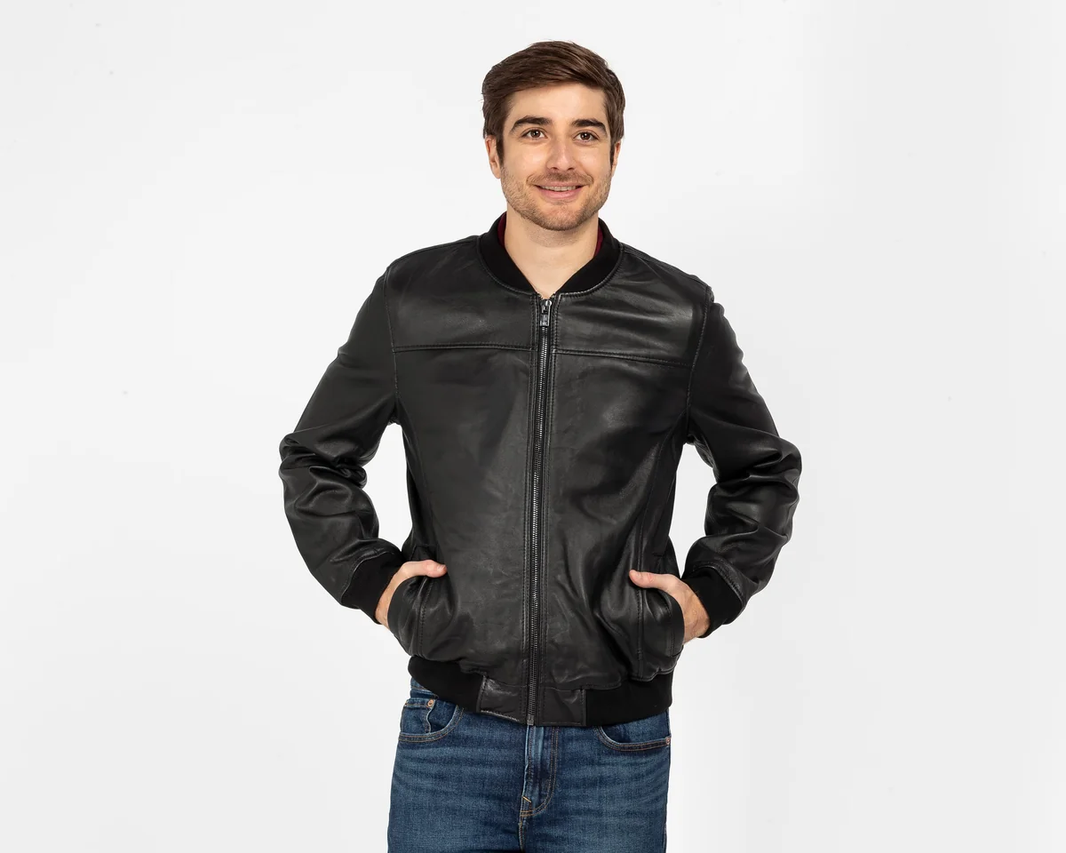Chamarra de Piel Porto Sur para Hombre