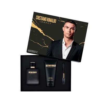 Set Cr7 Legacy Edp 100Ml+ Shower Gel 150Ml+Vial 10Ml para Hombre