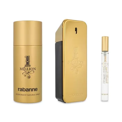 Set Paco Rabanne One Million 3pzs 100ml Edt Spray Shower Gel