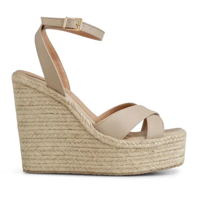 Alpargata Mada Nory Beige Con Tiras Cruzadas Para Mujer