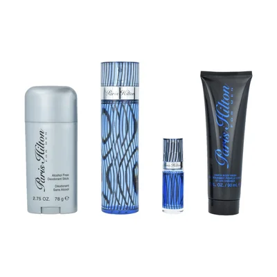 SET PARIS HILTON MEN 4 PZ 100ML EDT | BODY LOTION 90ML| 7.5ML EDT | DESODORANTE STICK 78G