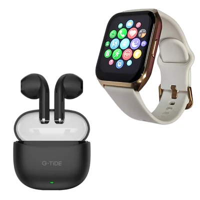 Filwans GTS Mini Smartwatch + Audífonos Bluetooth G-Tide L21