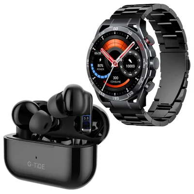 Smartwatch Filwans GTR Negro + Audífonos G-Tide L22 Negro