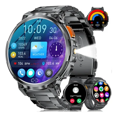 Smartwatches Hombre 1.85'' Deportivo Relojes Inteligente Bluetooth Llamada Linterna Smartwatch Batería Grande Military Watches Frecuencia Cardiaca