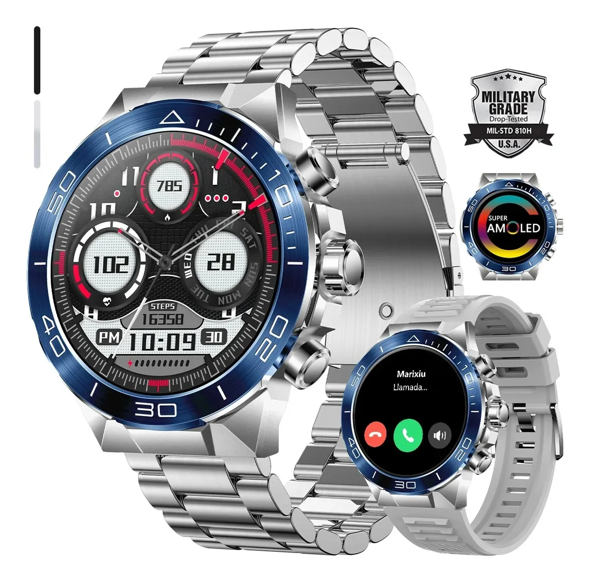 Reloj Inteligente Hombre Amoled Smartwatch Llamada Bluetooth