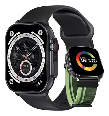 Smartwatch Reloj Inteligente Bluetooth Llamada Filwans Gts 2.01 Amoled Pantalla Mujer Hombre Smartwatch Color Negro