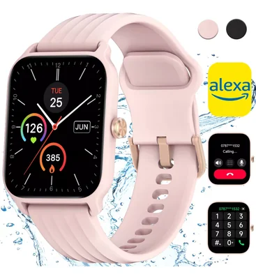 Iowodo W13 Sport Reloj Inteligente Mujer Smart watch 1.85" Caja De Abs + Pc Rosa Malla Rosa De Silicona Smartwatch.