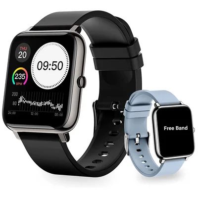 Smartwatch Pulsera Inteligente, Reloj Inteligente Deportivo, Pantalla Táctil Impermeable Color Negro