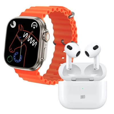 T900 Ultra Max Reloj Inteligente De Pantalla Grande Con Auriculares Bluetooth Inalámbricos 2 En 1 SmartWatch.