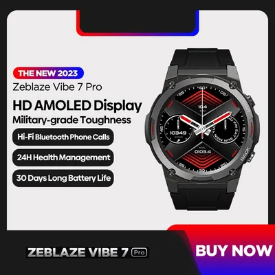 Reloj inteligente Smartwatch Vibe 7 Pro, Pantalla AMOLED 1,43" Llamadas Bluetooth, Impermeable con Batería de 400mAh.