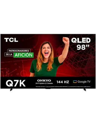 Pantalla Smart TV Tcl QLED de 98 pulgadas 4K/UHD 98Q7K con Google TV