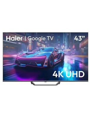 Pantalla smart tv haier qled de 4k/uhd h43s80fux con google tv con