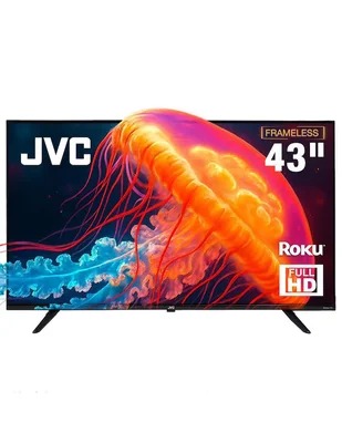 Pantalla Smart TV Jvc LED de 43 pulgadas Full HD SI43FRF con Roku TV