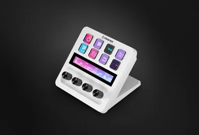 Elgato Stream Deck+ 10GBD9911 Teclado para Streaming Blanco con 8 Teclas LCD y Pantalla Táctil