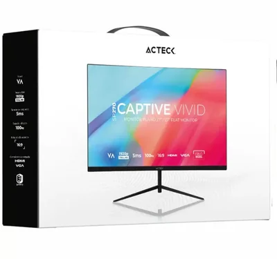 Monitor Acteck Captive Vivid II LED 27", 1920x1080 Full HD, 100Hz, HDMI, Negro.