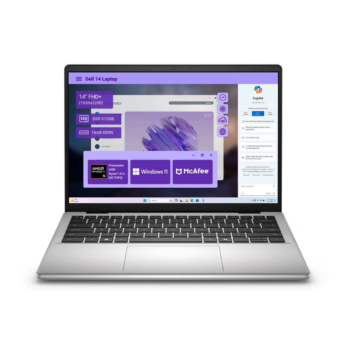 Laptop Dell 14 Dc14255 Rai5 16 512 C Pc