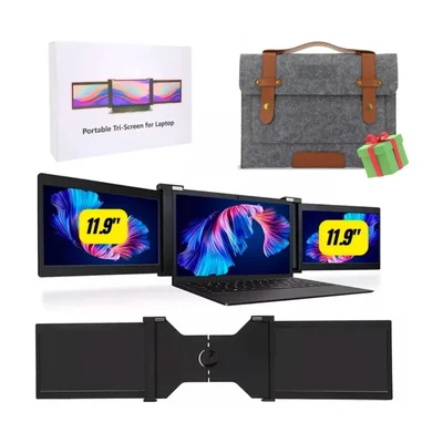 Monitor Modelo S11 con 2 Pantallas Compatible Para Laptop Portátil Doble Monitor 11,9" Resolución Full Hd Multitareas