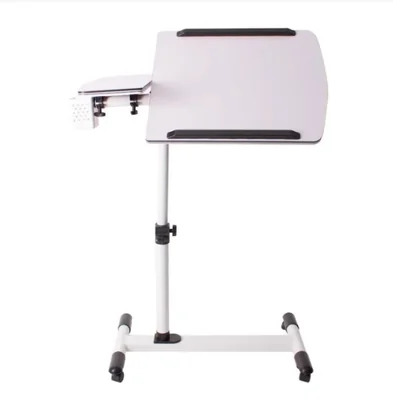 Mesa p/Laptop con División Giratoria y Portavasos Grande Blanca.