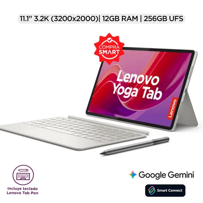 Tablet Lenovo Yoga Tab 11.1" 3.2K, 12Gb Ram 256Gb Ufs+ Tab Pen Pro+Teclado