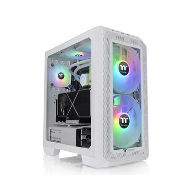 Gabinete Thermaltake View 300 MX Snow Midi-Tower ATX EATX 3 Ventiladores USB 3.0 Blanco