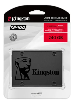 Unidad estado solido kingston interno 240gb 2.5 sata3 7mm lect.500 320mb/s pc/laptop sa400s37/240g