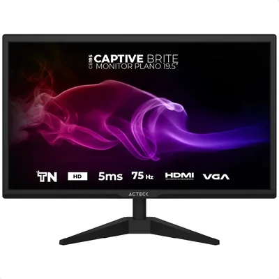 Monitor 19.5 Acteck Captive Brite CB195 LED HD 75Hz 5ms HDMI VGA AC-939409