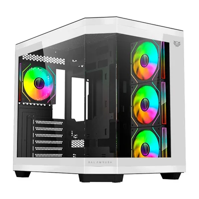 Gabinete Balam Rush Tank Super 9600 TB, Midi-Tower, ATX/Micro-ATX/Mini-ITX, USB 2.0/3.0, Negro/Blanco