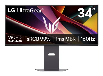 Monitor LG UltraGear 34G600A-B Curvo WQHD 34" 3440x1440 160Hz 1ms FreeSync Premium