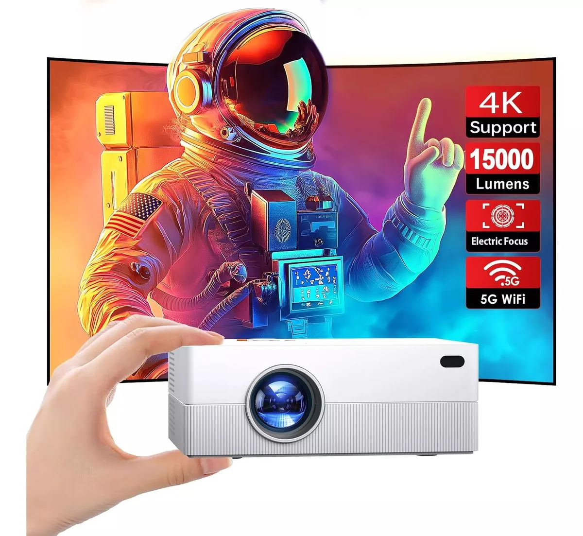 Mini Proyector Jouwlurk Portátil HD 1080 IOS/Android, Hdmi/usb
