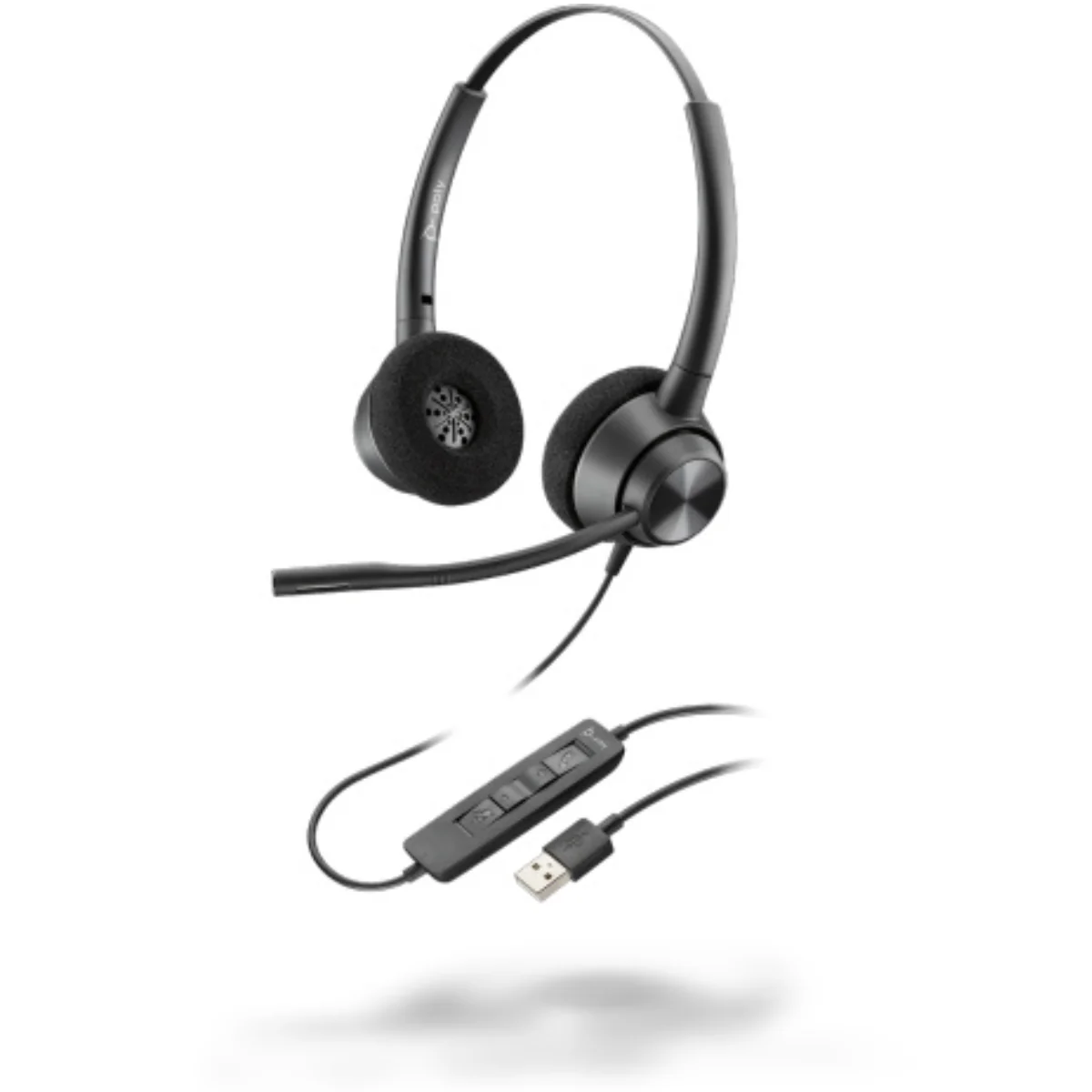 Poly Auriculares EncorePro 320, Alámbrico, USB A, Negro.