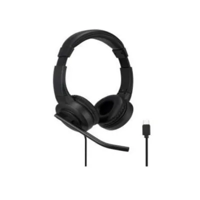 Kensington Audífonos con Micrófono H1000, Alámbrico, USB-C, Negro