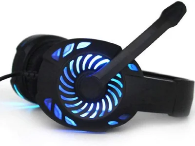 AUDIFONO DIADEMA GAMER LUZ LED KOMC KM666