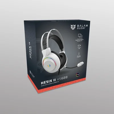 Balam Rush Audífonos Gamer para Xbox One/Xbox Series X|S/Nintendo Switch/PC/Smartphone, Alámbrico, 3.5mm, Blanco.