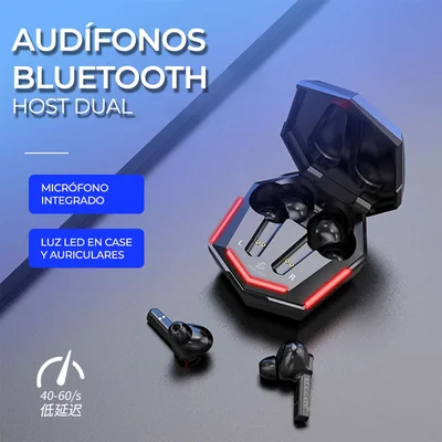 Audífonos Inalámbricos Gaming con Estuche de Carga y Bluetooh