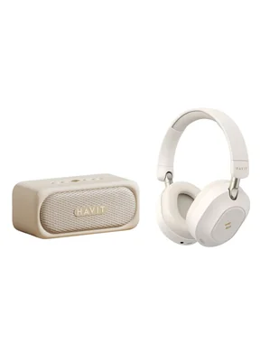 Kit Havit Audifonos Inalámbricos Cancelación de Ruido y Bocina portátil Waterproof