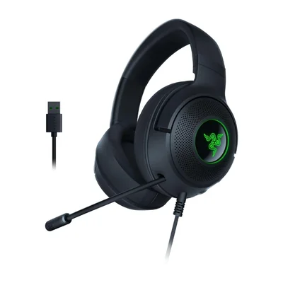 Razer Kraken V3 X - Auriculares para Juegos con cableado: Sonido Envolvente 7.1 - Controladores Triforce de 40 mm