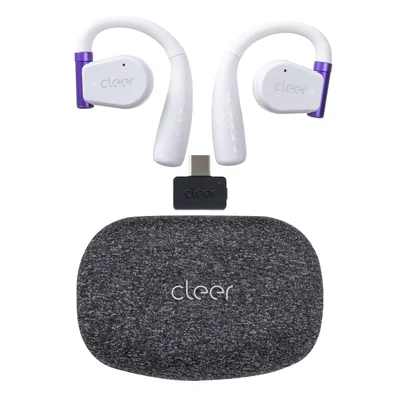 Audífonos Cleer ARC II Gaming Open-Ear: Baja Latencia, IPX5, 35h Batería, UV Case Blanco
