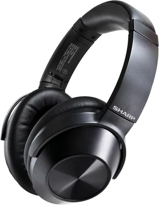 Sharp Auriculares Bluetooth con cancelación de Ruido, Auriculares inalámbricos tipo Headphones, Bluetooth con micrófono