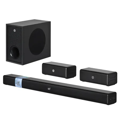 Barra de Sonido STF Home Audio 5.1 con Subwoofer alámbrico: Sonido Envolvente para tu Hogar